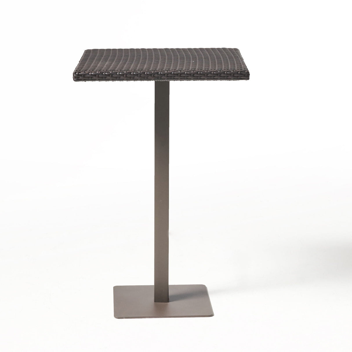Outdoor Square Rattan Bar Table With Iron Frame - Multi Brown - Best Buy Furniture