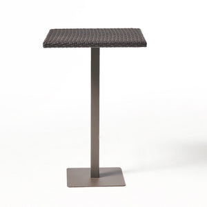 Outdoor Square Rattan Bar Table With Iron Frame - Multi Brown - Best Buy Furniture