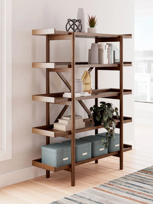 Lyncott - Bookcase - Brown - Best Buy Furniture