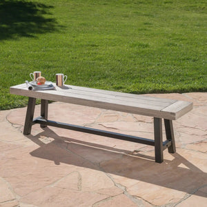 Tranquilizer - Outdoor Acacia Wood Bench With Slat Panel Design - Best Buy Furniture