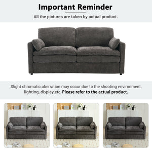 Cozy Upholstered Cushion Loveseat Sofa For Living Room