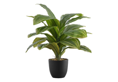 17" Tall, Artificial Plant, Dracaena, Indoor, Faux, Fake, Table, Greenery, Potted, Real Touch, Decorative - Green / Black - Best Buy Furniture