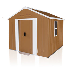 Heavy Duty Metal Storage Shed With Windows, Lockable Door & Ventilation