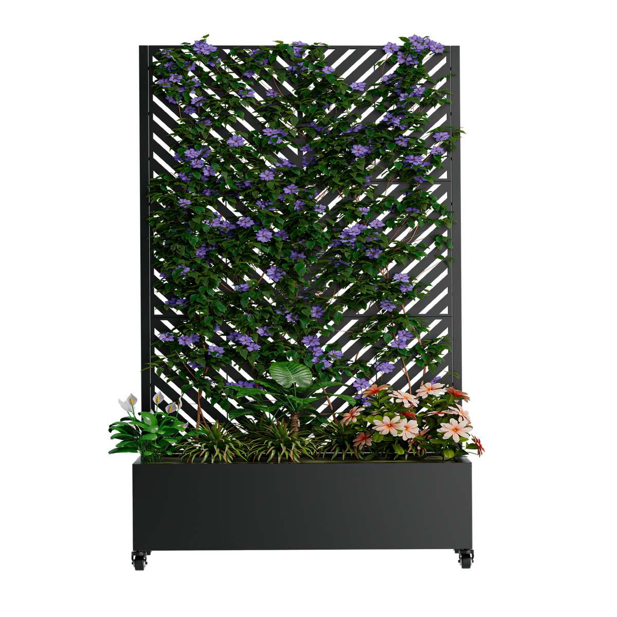 Metal Planter Box with Trellis