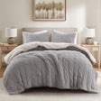 3-Pieces-Full/Queen-Cable-Knit-Chenille-Comforter-Set,-Gray-Quilts-&-Comforters