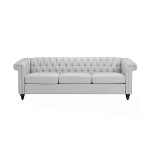 Chesterfield Style 3 Seater Sofa With Deep Button Tufting - Best Buy Furniture