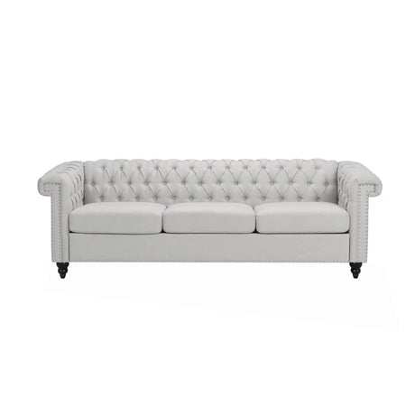 Chesterfield Style 3 Seater Sofa With Deep Button Tufting - Best Buy Furniture
