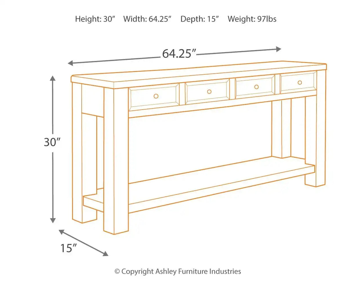 Gavelston - Sofa Table - Black - Best Buy Furniture