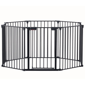 Adjustable Safety Gate Play Yard Metal Doorways Fireplace Fence Christmas Tree Fence Gate For House Stairs Gate Prohibited Area Fence