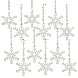 9.8x4.7" Snowflake Ornament Set of 12