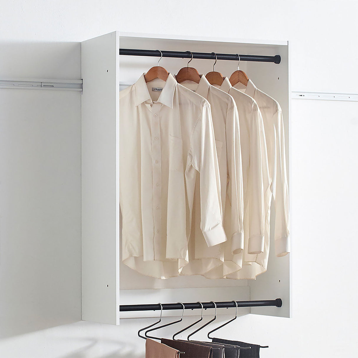 Devi - Wall Mounted Wood Closet System & Modular Units