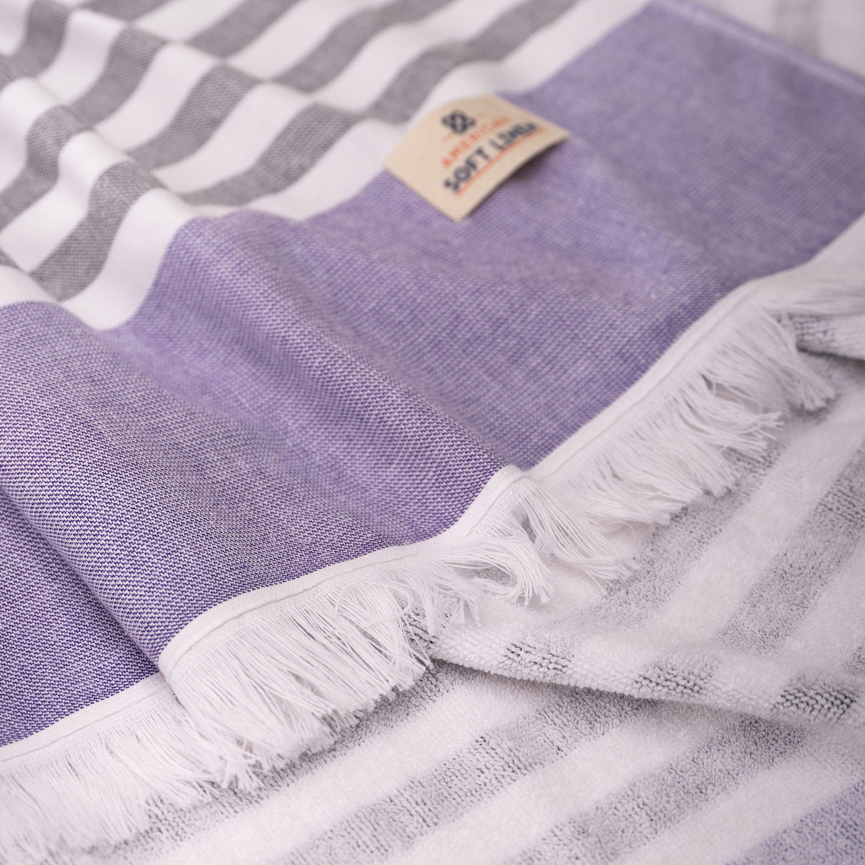 4 Packed Terry Peshtemal and Premium Beach Towel, Mediterranean Cotton Turkish Peshtemals, 35" x 60",  Modern & Traditional Turkish Bath Towels
