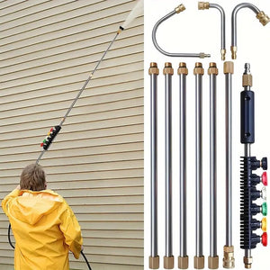 Telescoping Pressure Washer Wand 24ft 4000 PSI Gutter Cleaning Kit