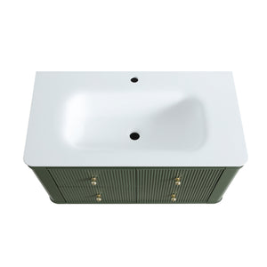 36" Wall Mounted & Floating Single Vanity