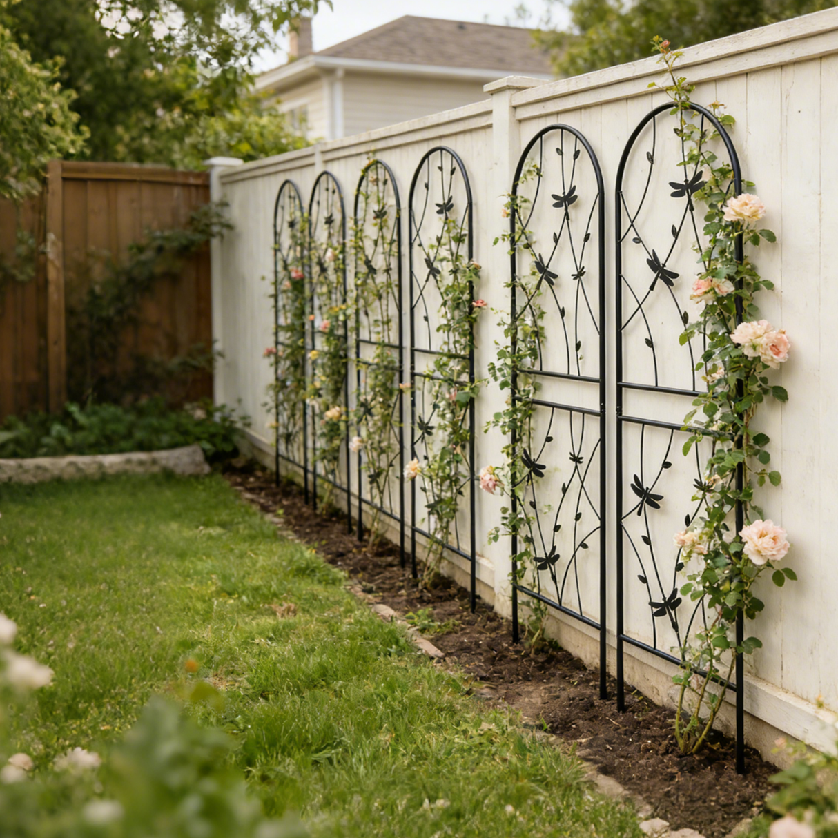 4 Pack Metal Garden Trellis for Climbing Plants