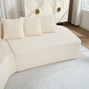 Compression Sectional Couch with Comfy Chaise