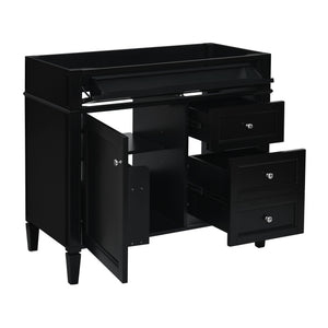 Bathroom Vanity With 2 Drawers And Tip-Out Drawer, Storage Cabinet