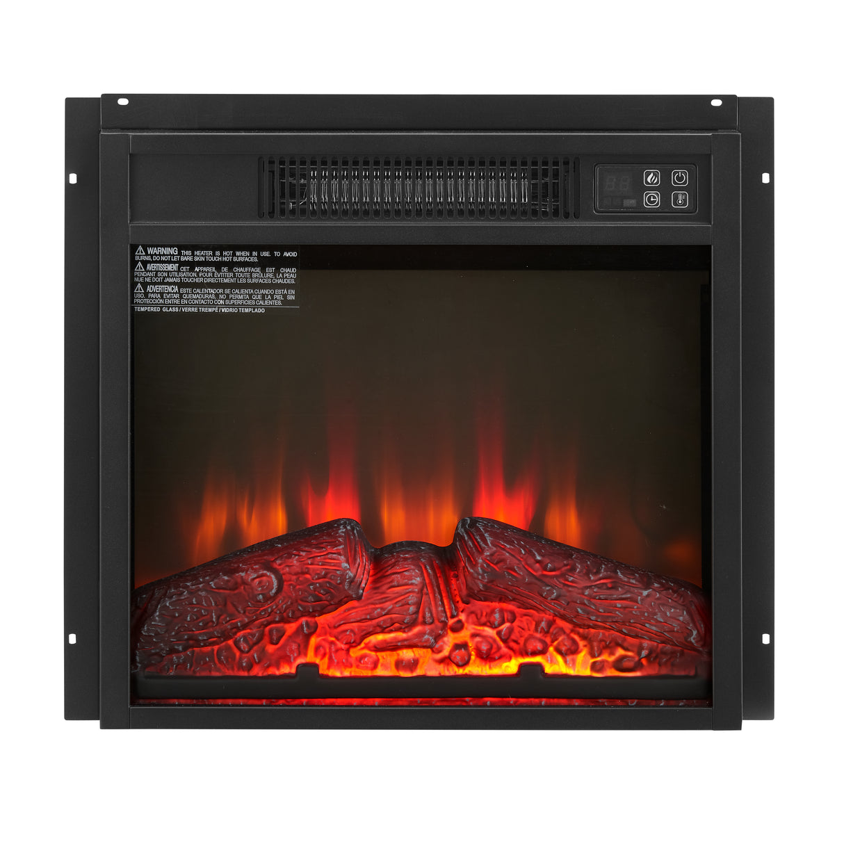 Electric Fireplace Insert 18" 1400W Remote Control