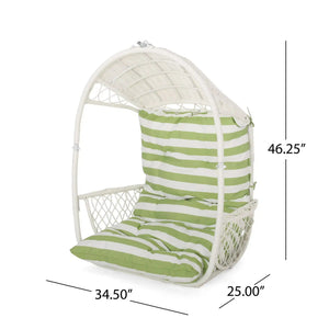 Malia - Wicker Hanging Chair With Cushion - Best Buy Furniture