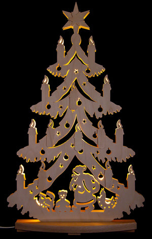 Lighted Arch (Schwibbogen) - Tree - Santa under the Tree