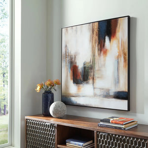 Pigeonford - Wall Art - White / Teal / Gold - Best Buy Furniture