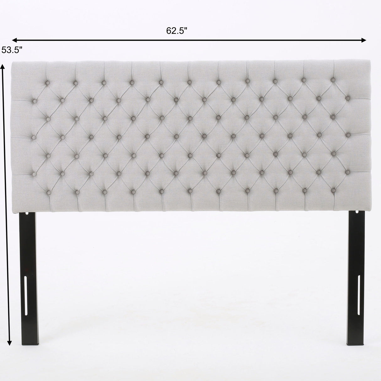 Queen Size Headboard With Button Tufting - Light Gray - Best Buy Furniture