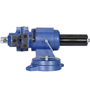 Heavy Duty 5" Multi Jaw Rotating Bench Vise With 360 Degree Swivel Base And Head