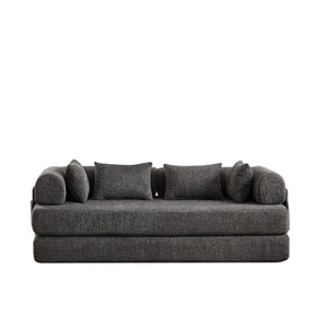 Convertible Sleeper Sofa Bed With Cylindrical Pillow