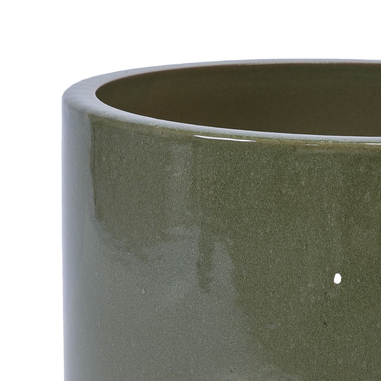 3 Pieces Ceramic Flowerpot, Planter For Patio, Garden Or Windowsills - Antique Light Green