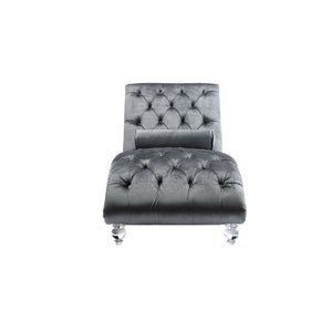 Chaise Lounge Indoor, Button Tufted Upholstered Chaise Lounge Chair With Pillow