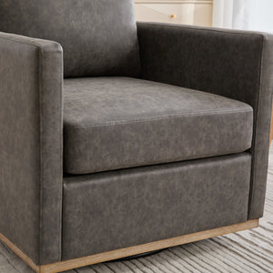 30.7"W Upholstered Square Swivel Accent Chair
