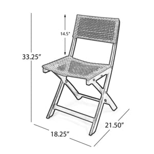 Bistro Foldable Chair With Wicker Backrest - Best Buy Furniture