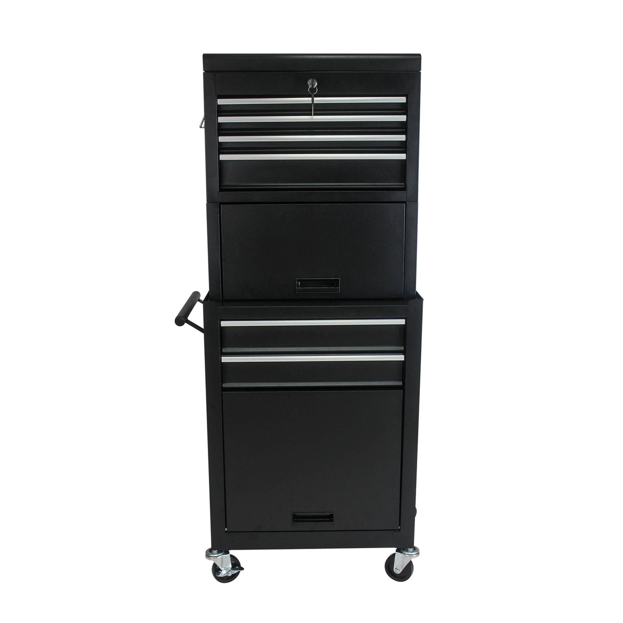 6 Drawer Lockable Tool Cabinet On Wheels With Detachable Toolbox