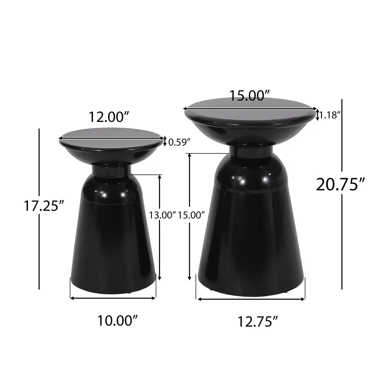 Serenita - Outdoor Side Tables With Flared Design (Set of 2) - Best Buy Furniture