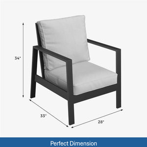 Modern 5 Seat Outdoor Patio Furniture Set With Coffee Table