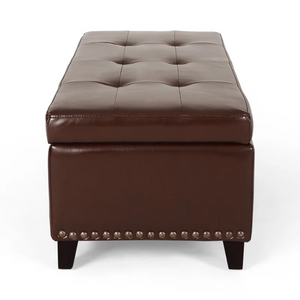 Large Upholstered Ottoman with Storage
