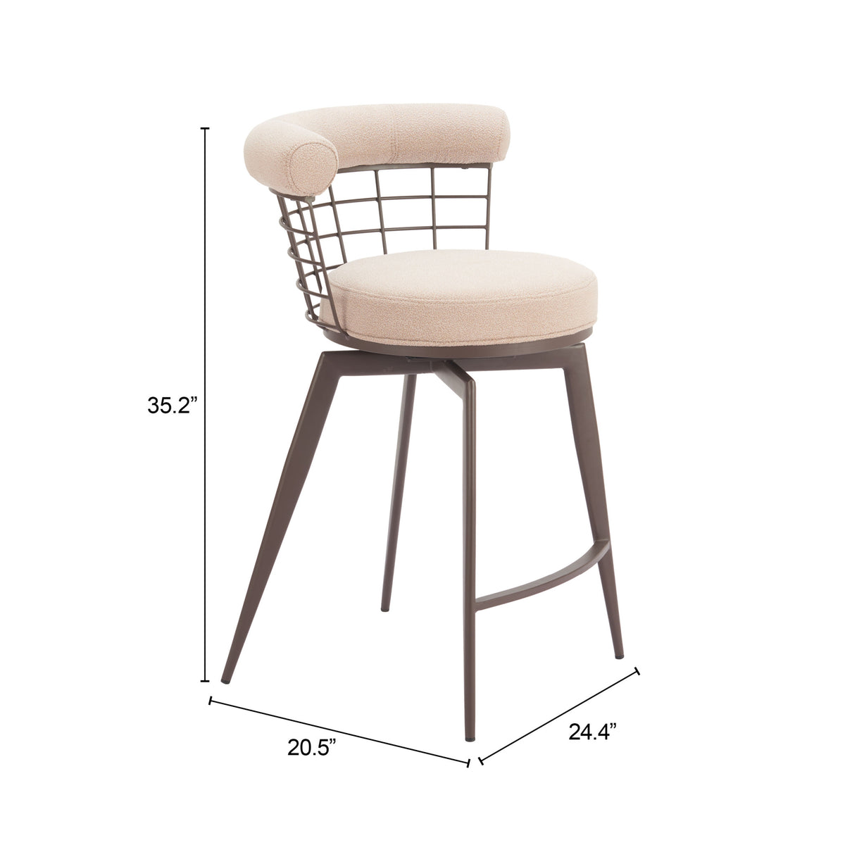 Zuo Modern Saku Swivel Counter Stool