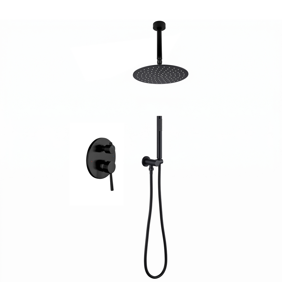 Matte Black Shower Head Set