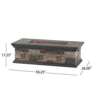 Fire Pit With Lightweight Concrete And Steel Frame