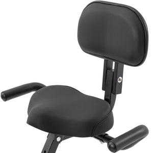 Exercise Bike Folding Stationary Bikes For Home With 16 Level Magnetic Resistance