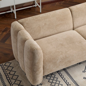 Tonson 83" 3-Seater Velvet Sofa, Wave Design