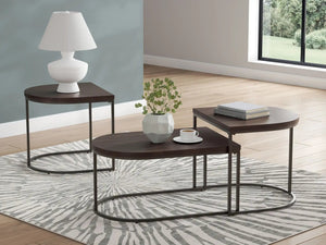 Vanmore - Occasional Table Set (Set of 3) - Dark Brown - Best Buy Furniture
