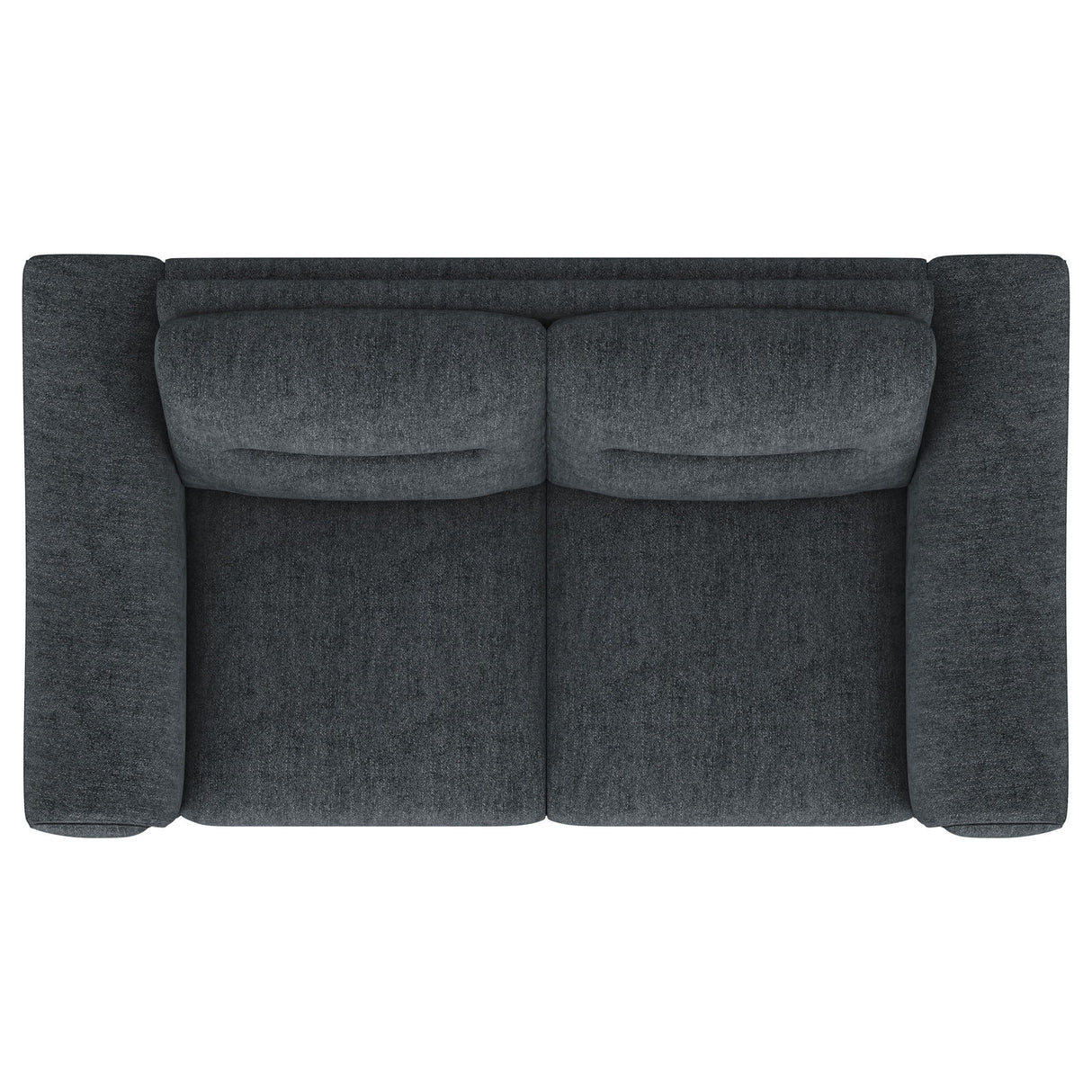 Oberle - Upholstered Sloped Track Arm Loveseat - Charcoal