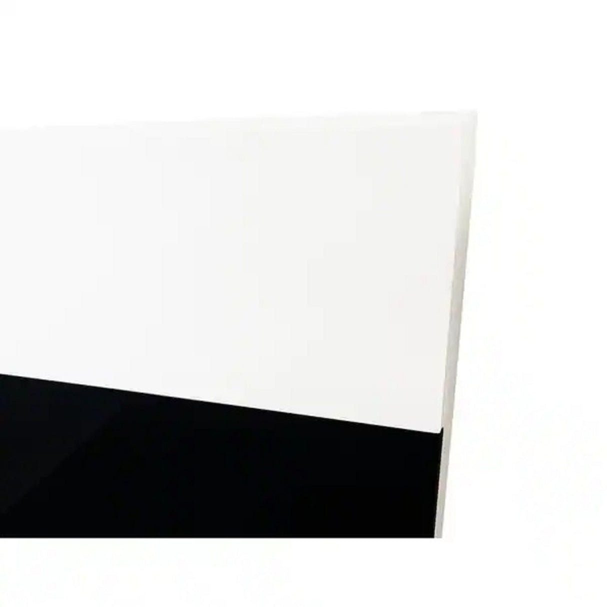 2 Drawer Nightstand, Bedside Table - White / Black