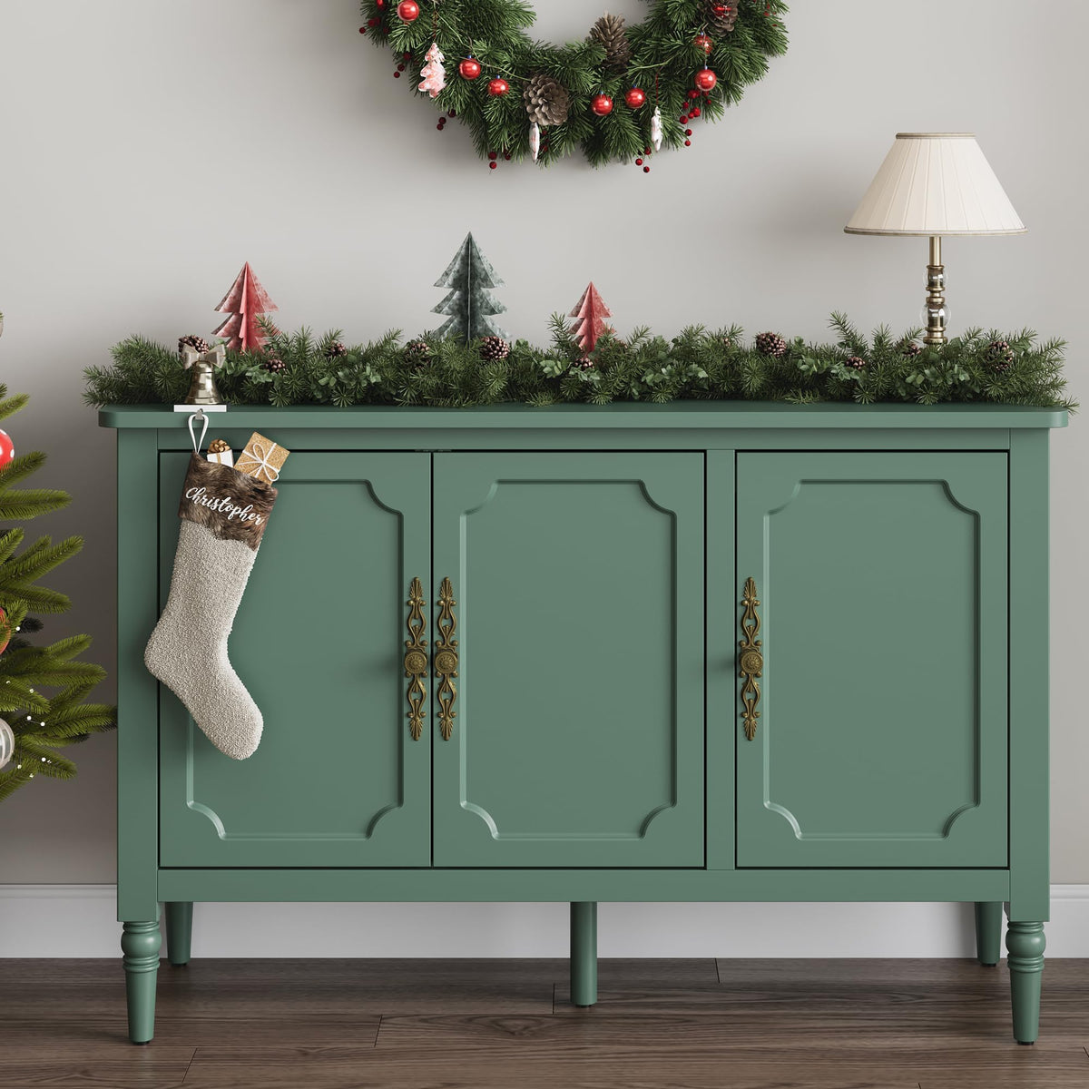 Mid-Century 3-Door Buffet Cabinet
