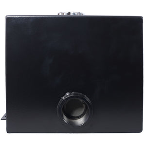 Heavy Duty 5 Gallon Steel Hydraulic Fluid Reservoir Tank With Mounting Foot, 14 Gauge - Black