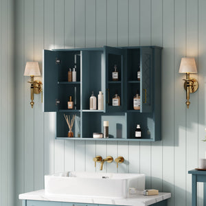 Modern Wall Mounted Medicine Cabinet With Adjustable Shelves, Soft Close Doors, High Define Mirror