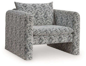 Kenbell - Accent Chair - Black / White - Best Buy Furniture