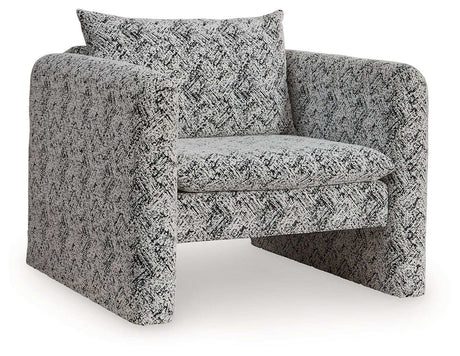 Kenbell - Accent Chair - Black / White - Best Buy Furniture