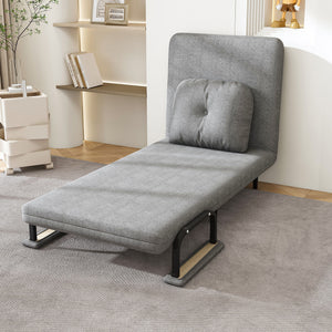 3 In 1 Convertible Folding Sofa Bed With Adjustable Backrest And Pillow